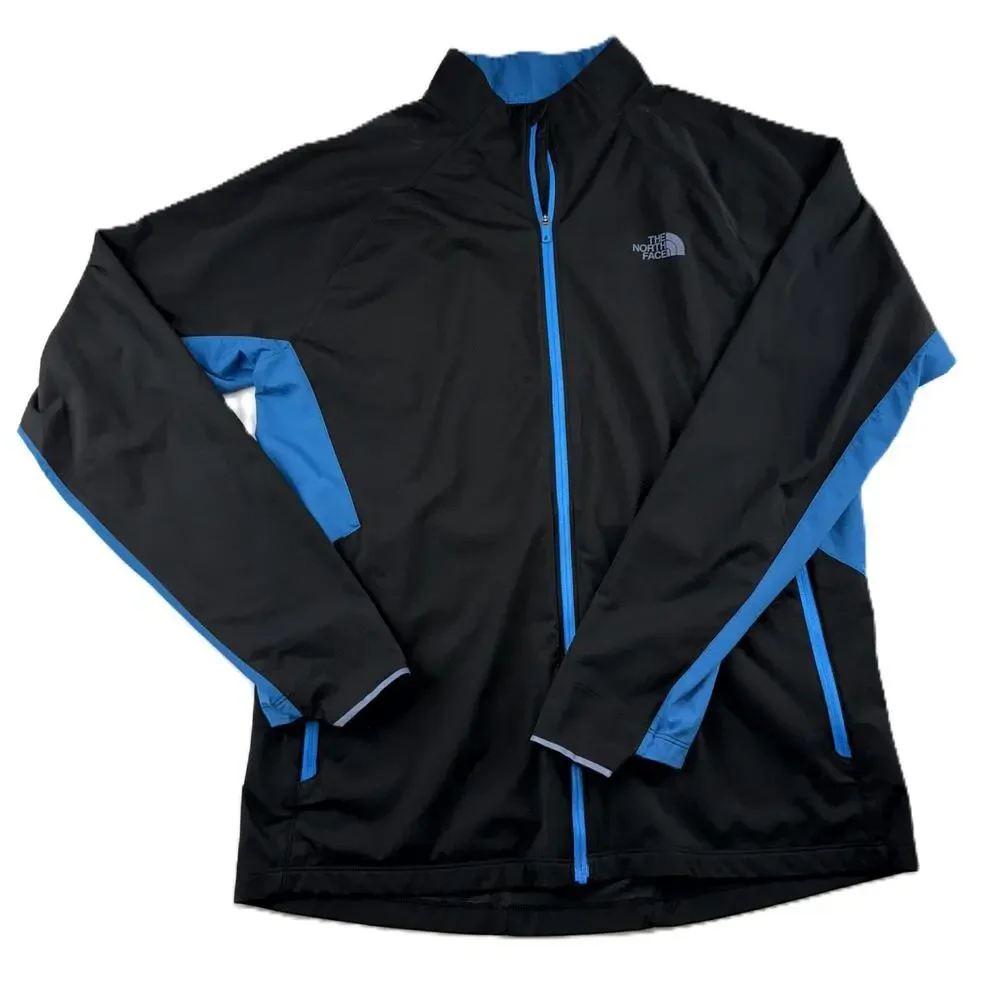The North Face Men’s Lightning Zip In Rain Jacket in Hero Blue/Black. Size M